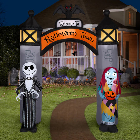Disney Welcome to Halloween Town Archway, 8.5 ft Tall