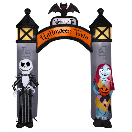 Disney Welcome to Halloween Town Archway, 8.5 ft Tall
