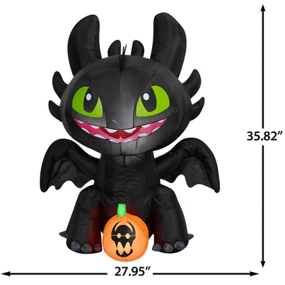 Night Fury Toothless inflatable, 3 ft Tall